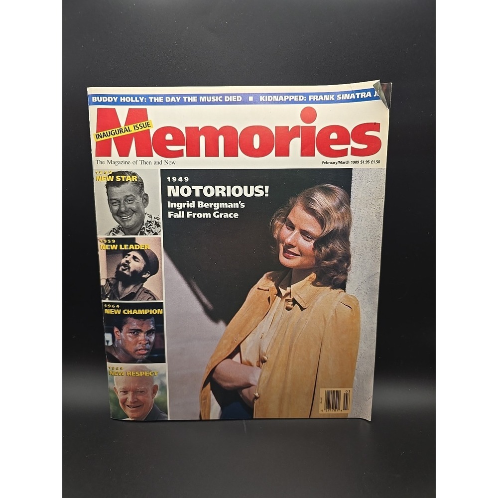 Memories Magazine Feb/March 1989 First Issue Ingrid Bergman Cassius Clay Vintage